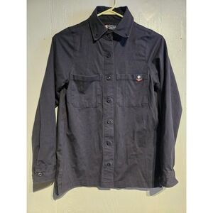 Tyndale Classic Casual Navy Blue FR Flame Resistant Arc Rated Work Shirt SM